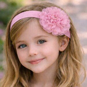 Bari Lynn Girls‎ mauve Pink Headband Tulle & Crystals Bling NEW Easter Passover